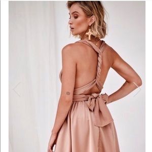 XENIA pink silk “perfect date dress”